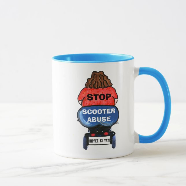 STOPP-SCOOTER-MISSBRAUCH mit einfacher 12-Stufen-T Tasse (Rechts)