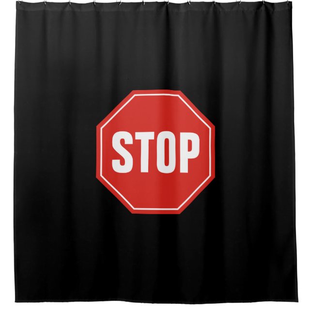 STOPP-Signatur Duschvorhang (Vorderseite)