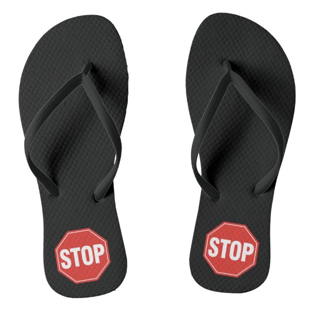 STOPP-Signatur Flip Flops (Fußbett)