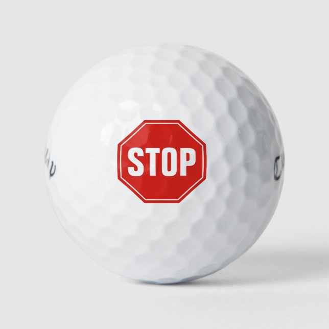 STOPP-Signatur Golfball (Vorderseite)