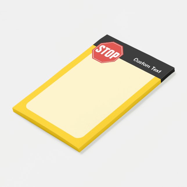 STOPP-Signatur Post-it Klebezettel (angewinkelt)
