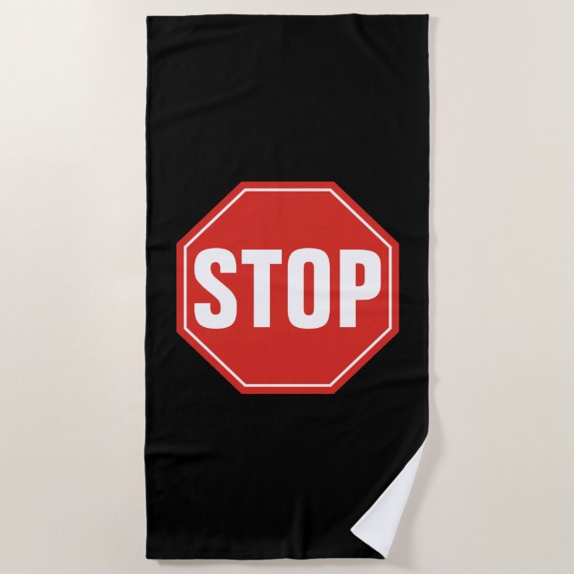 STOPP-Signatur Strandtuch (Vorderseite)