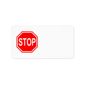 STOPP Signieren Symbol Stopp Symbol Symbol Stopp S Adressaufkleber