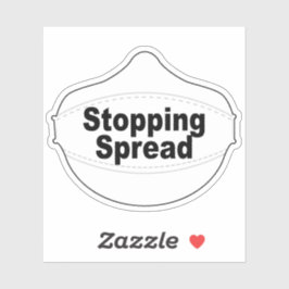 Stopp Spread-Maske Vinyl-Aufkleber Aufkleber