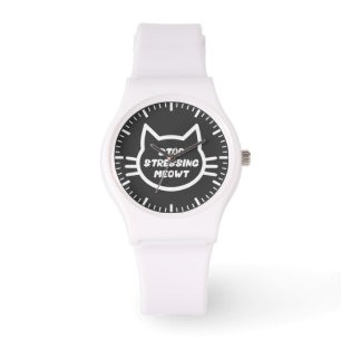 Stopp Stressing Meowt - Funny Cat Armbanduhr