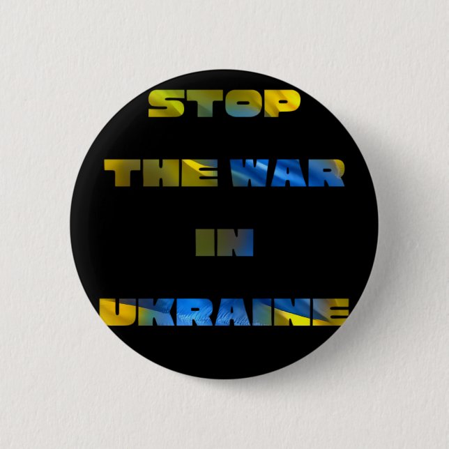 Stopp the War in der Ukraine Button (Vorderseite)