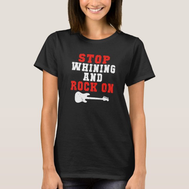 Stopp Walzen und Rock on Rock and Roll Rocker T-Shirt (Vorderseite)