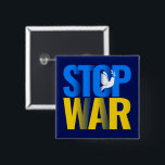 Stopp War mit Dove Symbol Button<br><div class="desc">Stoppen Sie den Krieg,  um Ihre Solidarität mit der Ukraine zu zeigen.</div>