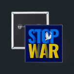 Stopp War mit Dove Symbol Button<br><div class="desc">Stoppen Sie den Krieg,  um Ihre Solidarität mit der Ukraine zu zeigen.</div>
