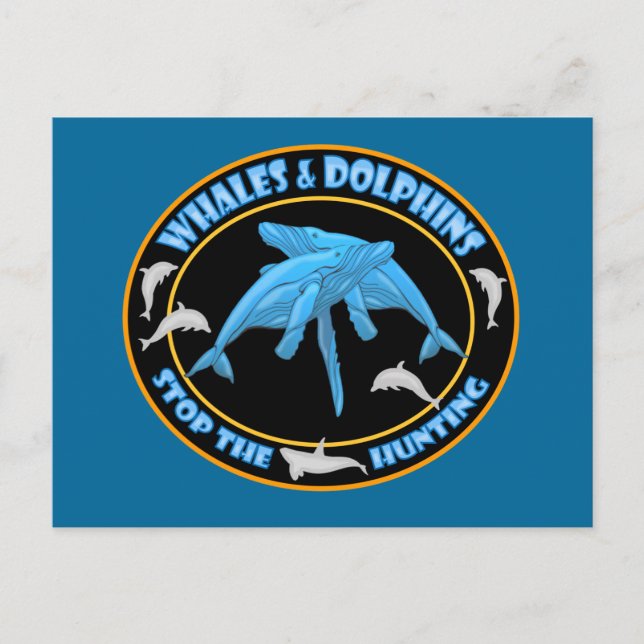 Stopp Whale Jagen Postkarten (Vorderseite)