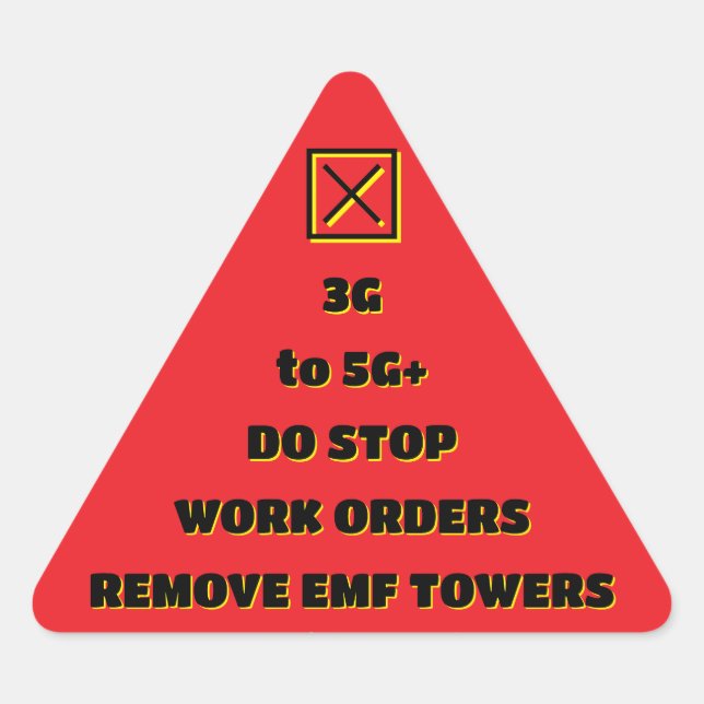 STOPP WORK REMOVE EMF by RoseWriter Sticker (Vorderseite)