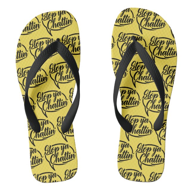 Stopp Ya Chattin' Manchester Slang Flip Flops (Fußbett)