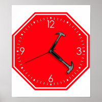 Stoppen der Hammer-Zeit-Zeichen-Uhr
