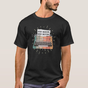 Stoppen des Behaltend Schreibens des AutorInnen-Bu T-Shirt