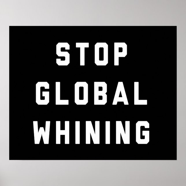 Stoppen des globalen Wahnsinns Poster (Vorne)