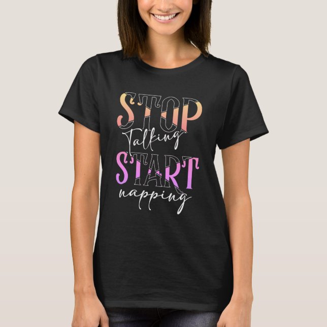 Stoppen des Vortrags Anfangen, rosa zu färben T-Shirt (Vorderseite)