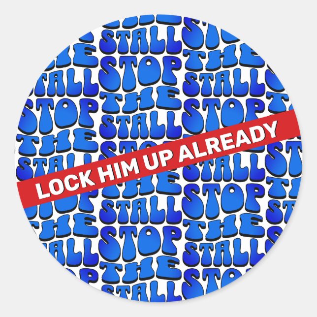 STOPPEN RUNDER AUFKLEBER (Vorderseite)