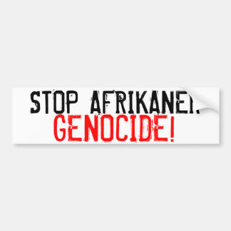 STOPPEN SIE AFRIKANDER-GENOZID! AUTOAUFKLEBER