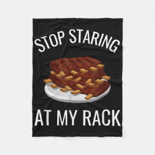 Stoppen Sie an meinem Rack lustigen Rack Ribs Barb Fleecedecke
