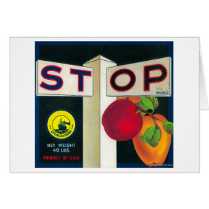 Stoppen Sie Apple-Kiste LabelCutler, CA