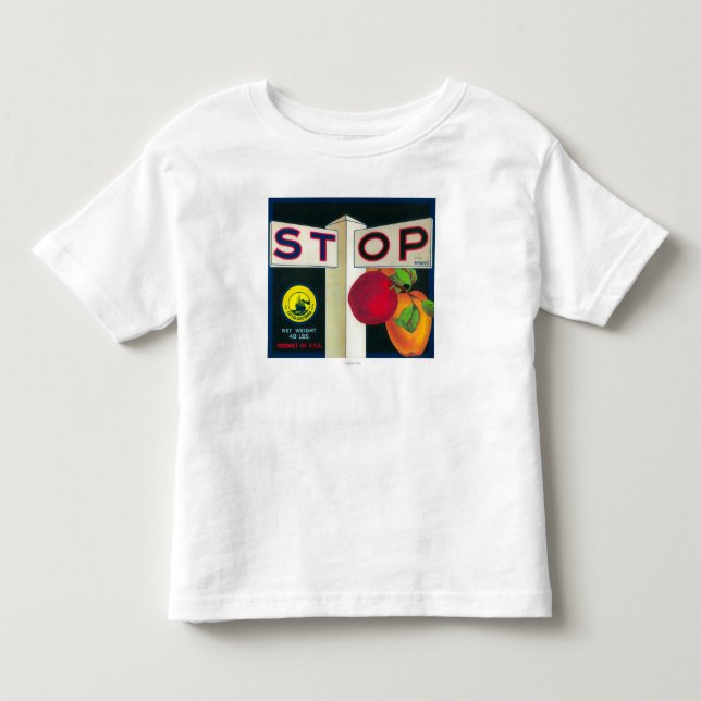 Stoppen Sie Apple-Kiste LabelCutler, CA Kleinkind T-shirt (Vorderseite)