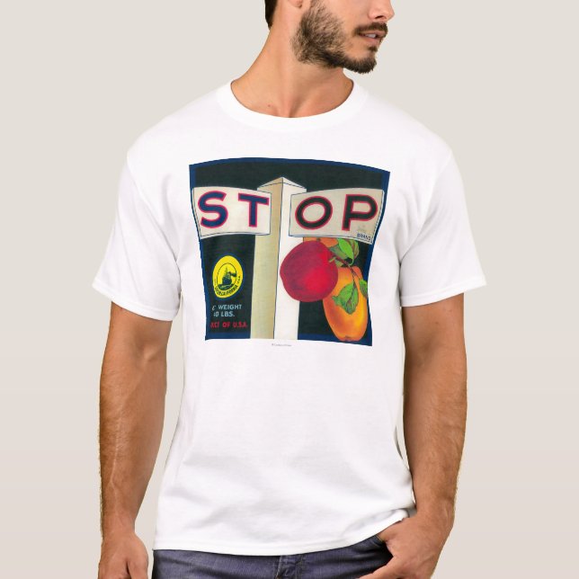 Stoppen Sie Apple-Kiste LabelCutler, CA T-Shirt (Vorderseite)