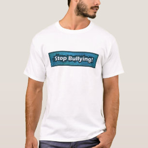 Stoppen Sie, blauen Ziegelstein-T - Shirt