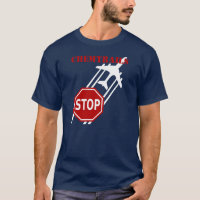 Stoppen Sie Chemtrails Stoppschild auf dunklem