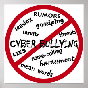 Stoppen Sie Cyber-einschüchternplakat Poster