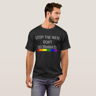 Stoppen Sie das Hass Nicht die Regenbogenflagge di T-Shirt