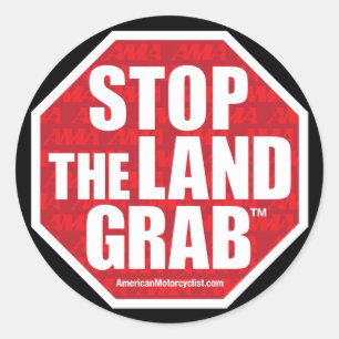 Stoppen Sie das Land-Zupacken Runder Aufkleber