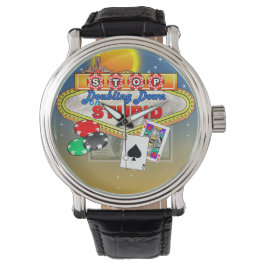 Stoppen Sie das Verdopplen der Stupid-Uhr (dunkle  Armbanduhr