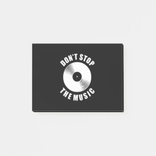 Stoppen Sie die Musik nicht Post-it Klebezettel