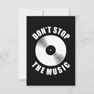 Stoppen Sie die Musik nicht RSVP Karte