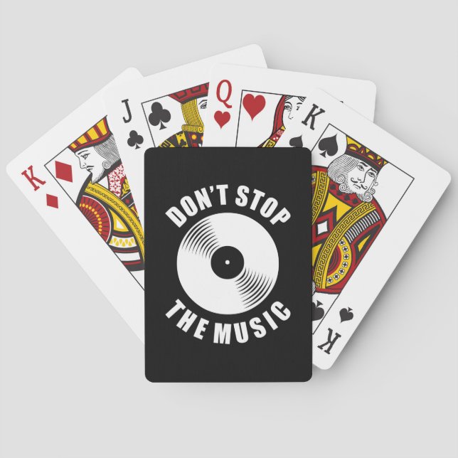 Stoppen Sie die Musik nicht Spielkarten (Rückseite)