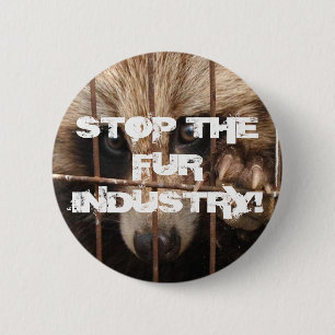 Stoppen Sie die Pelz-Industrie Button