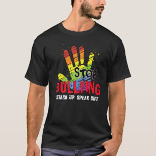 Stoppen Sie die Schikanen, wenn der Handträger auf T-Shirt