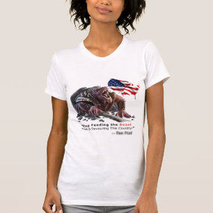 Stoppen Sie, die Tier-T - Shirt-Frau zu füttern T-Shirt