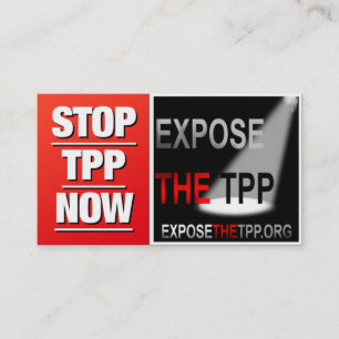STOPPEN Sie DIE TPP Visitenkarten Visitenkarte