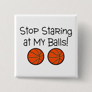 Stoppen Sie, entlang meiner Bälle (Basketbälle) Button