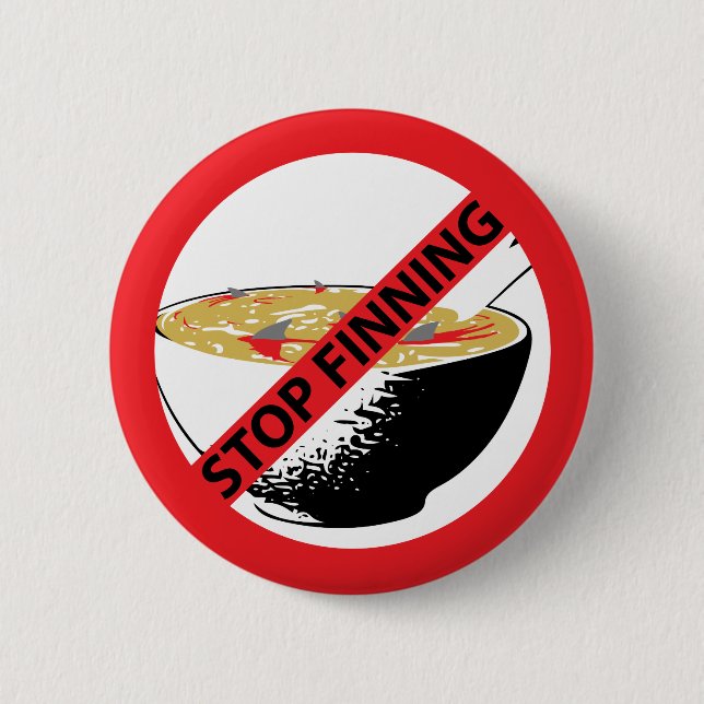 STOPPEN SIE FINNING HAIFISCHE BUTTON (Vorderseite)