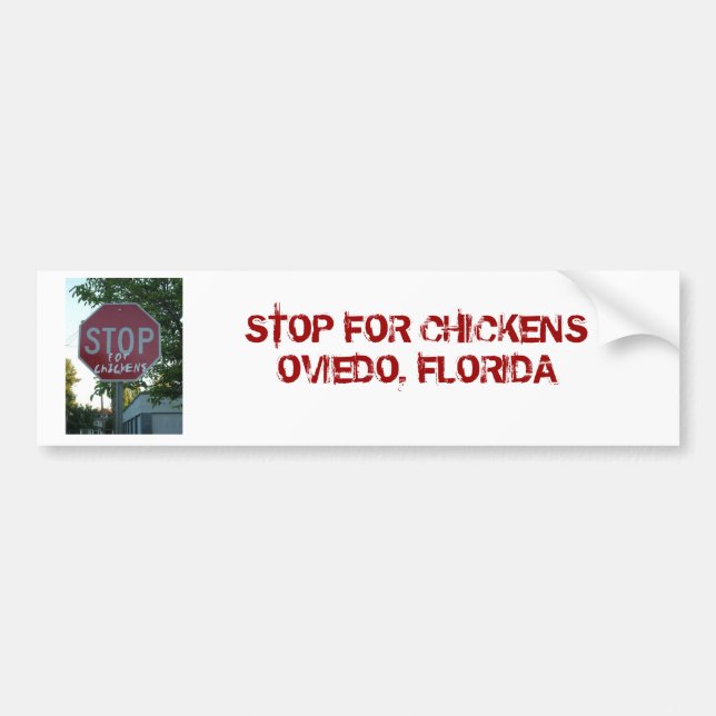 Stoppen Sie für Huhn-Autoaufkleber Autoaufkleber (Vorne)