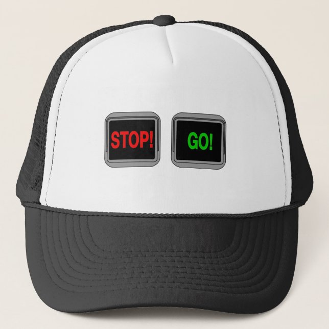 Stoppen Sie gehen Truckerkappe (Vorderseite)