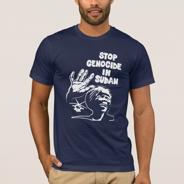 stoppen Sie Genozid in Sudan (die dunkle Farbe, T-Shirt (Vorderseite)