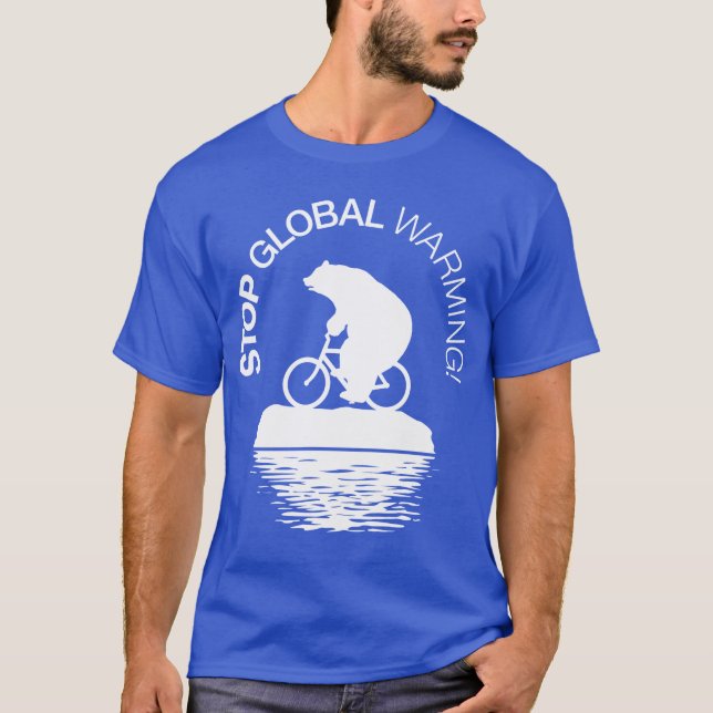 Stoppen Sie globale Erwärmung: Polarer T-Shirt (Vorderseite)