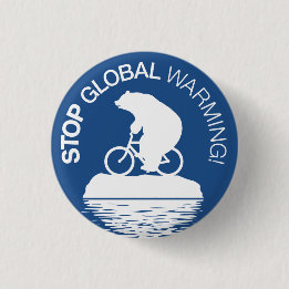 Stoppen Sie globalen Erwärmungs-Knopf: Button