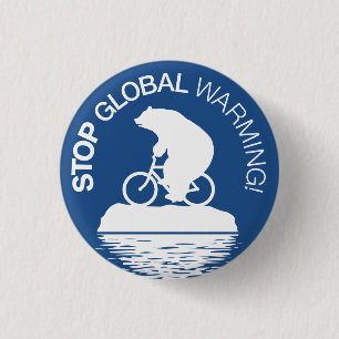 Stoppen Sie globalen Erwärmungs-Knopf: Button