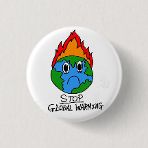 Stoppen Sie globalen Erwärmungs-Knopf