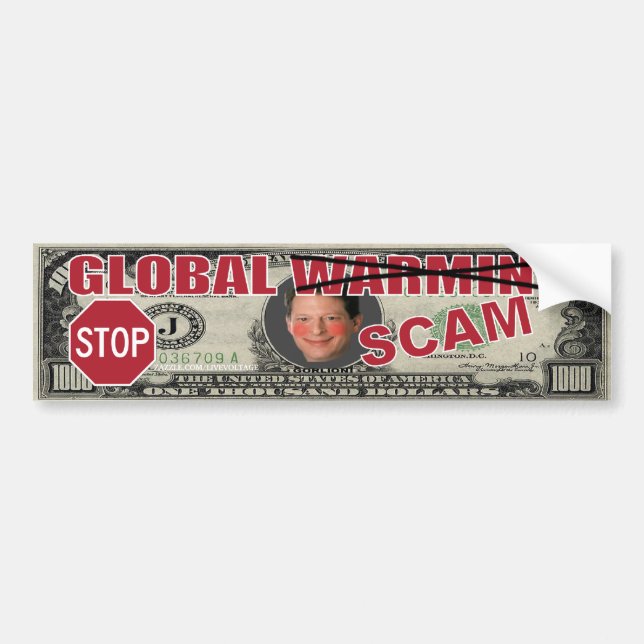 STOPPEN SIE GLOBALEN ERWÄRMUNGSCAM AUTOAUFKLEBER (Vorne)