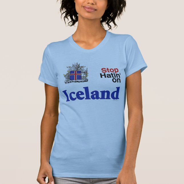 Stoppen Sie Hatin auf dem T - Shirt Island-Frauen (Vorderseite)